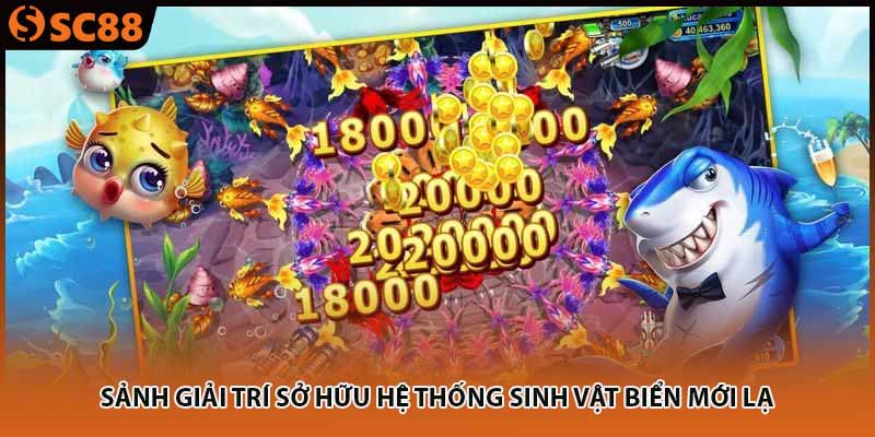 Sảnh giải trí sở hữu hệ thống sinh vật biển mới lạ 